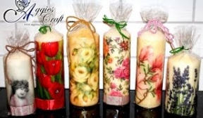 Decoupage on candles